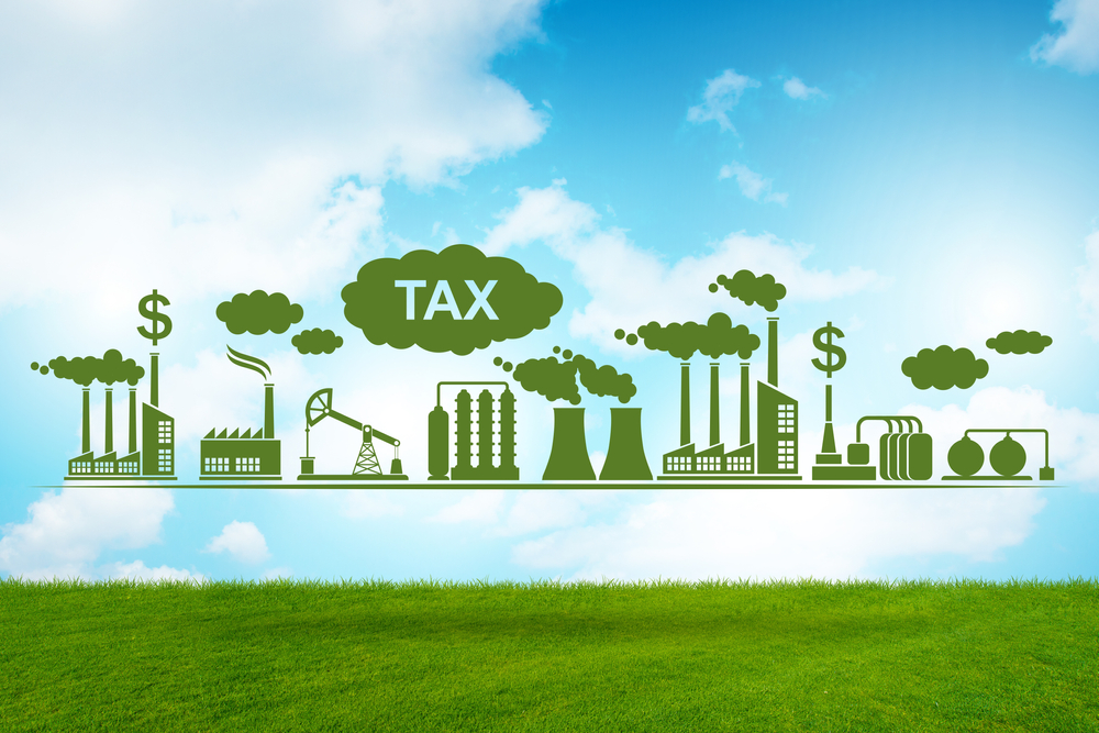 Carbon,Tax,Concept,With,Industrial,Plant